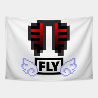 Elytra Red Stripes Black Tapestry