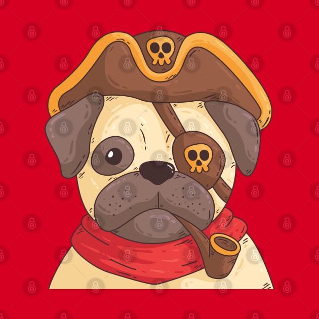 Pug Pirate by Mako Design 