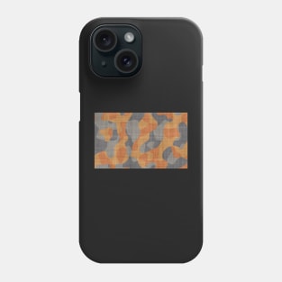 Orange and Grey camouflage pet bandana Phone Case