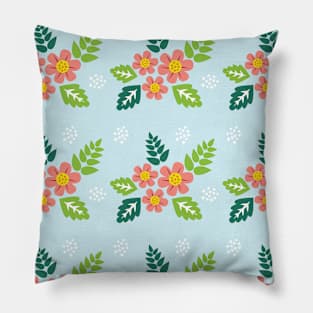 Spring Botanical Vintage Floral Print Pillow