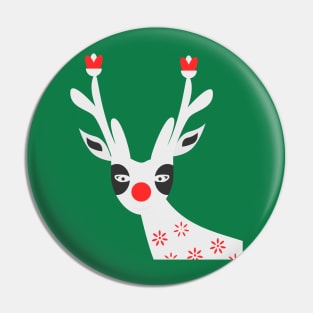 Merry Christmas reindeer Pin