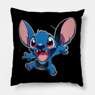 Stitch jumping style Pillow