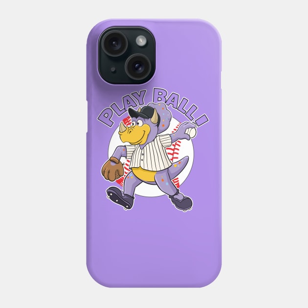 Play Ball!  Rockies Baseball Mascot Dinger Phone Case by GAMAS Threads