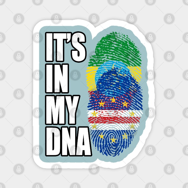 Ethiopian And Cabo Verdean Mix Heritage DNA Flag Magnet by Just Rep It!!