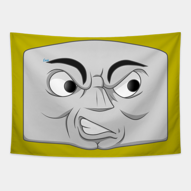 Diesel 10 Angry Face Thomas And Friends Tapisserie Teepublic De