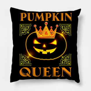 Pumpkin Queen T Shirt Funny Halloween Shirt Gifts for Mom Wife Pillow