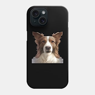 Border Collie Pet Portrait Cut Out Phone Case