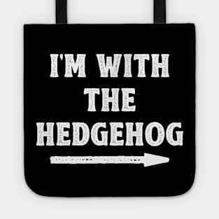 Funny Halloween I'm With The Hedgehog Costume Couple (White) Tote