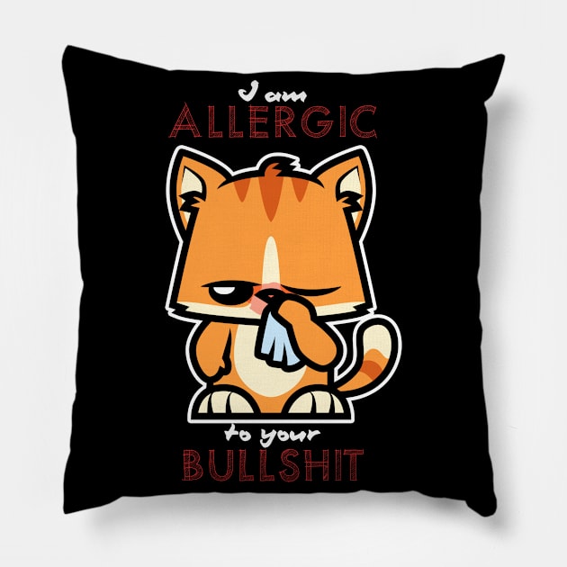 Allergic Cat Pillow by CrissWild