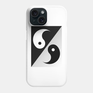 Yin Yang Over Opposite Backgrounds Phone Case