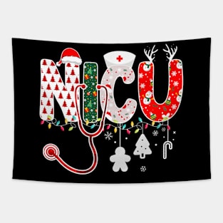 NICU Christmas Nurse Family Group Nursing Xmas Pajama Tapestry