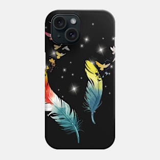 Colorful Feather Birds Costume Gift Phone Case