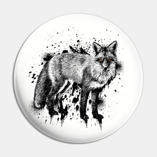 Fox Animal Wildlife Forest Nature Adventure Hunt Graphic Pin