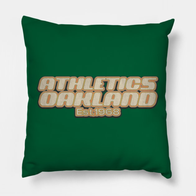 Oakland Athletics  / Old Style Vintage Pillow by Zluenhurf