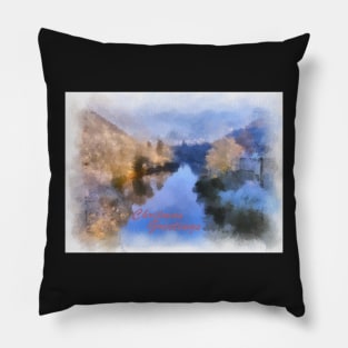 Christmas Greetings Severn Gorge Pillow