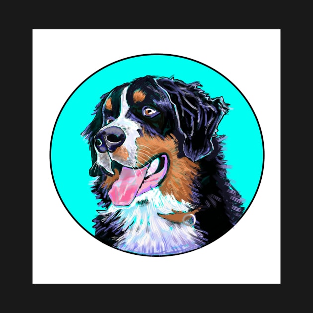 BERNER DOG TURQUOISE by MarniD9