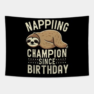 Napping champion since birthday Tapestry