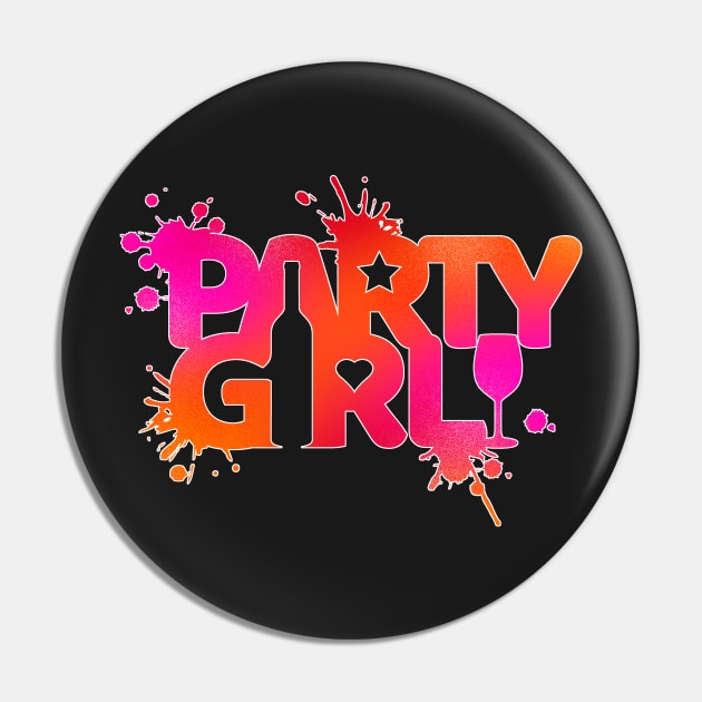 Party Girl typography design Pin by goldengallery
