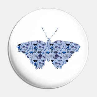 Butterflies, Flowers, Plants and Mushrooms Blue Tones Pin