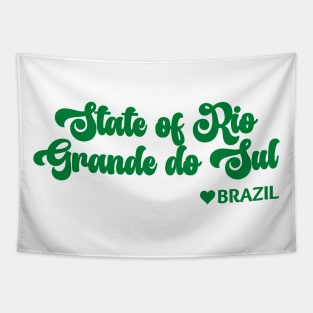 State of Rio Grande do Sul: Eu amo o Brasil - I love Brazil Tapestry