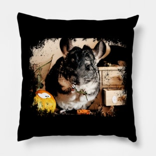 Whisker Wonders Chinchilla Antics, Trendsetting Tee for Furry Aficionados Pillow