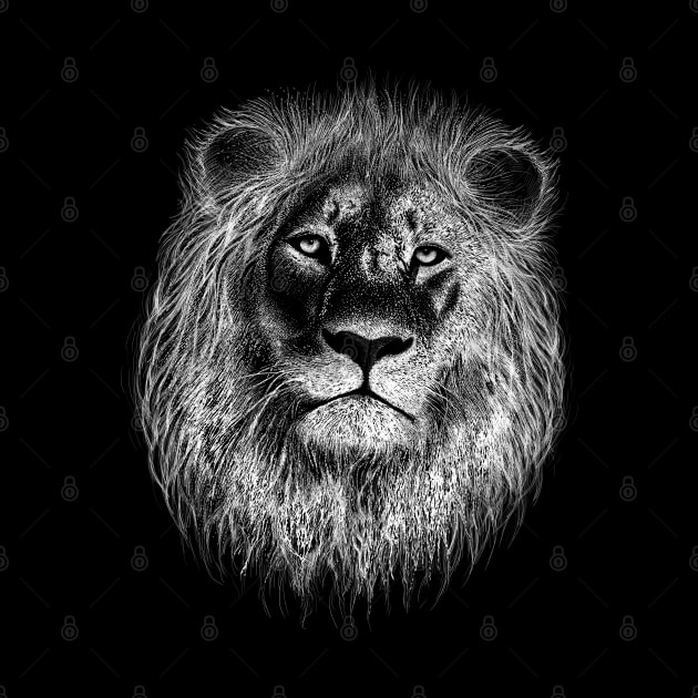 Lion Face Round by GeeTee