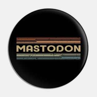 Mastodon Retro Lines Pin