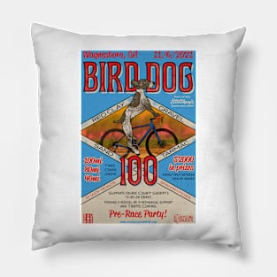 Bird Dog 100 Gravel Cycling Race Poster Pillow