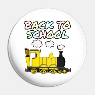 Back To School Steam Train (Yellow) Pin