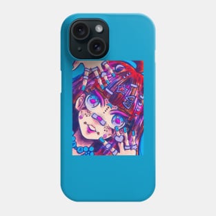 Harajuku style anime girl Phone Case