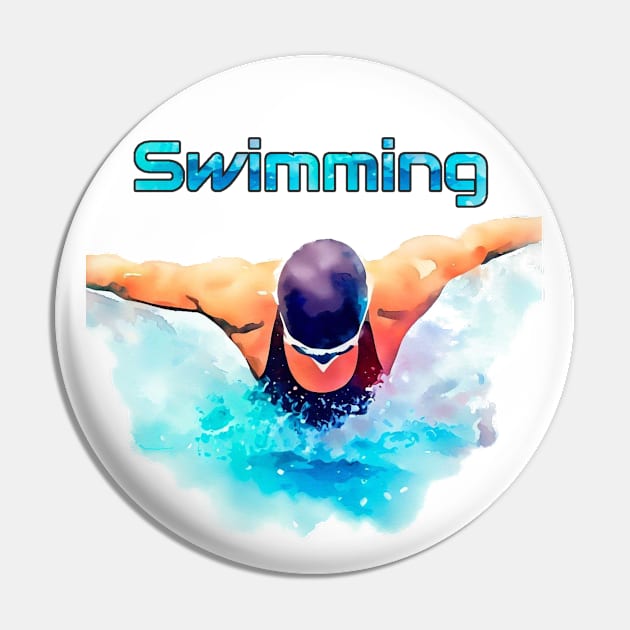 Swimming Pin by Ezhael