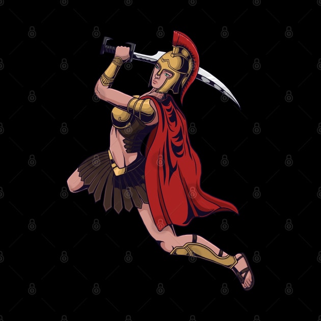 Spartan Warrior woman ready for battle by Ardiyan nugrahanta