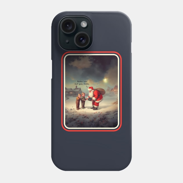 Santa's Naughty List - Funny Vintage Christmas Painting Phone Case by TwistedCharm