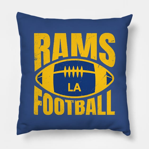Rams LA Football Pillow by V x Y Creative