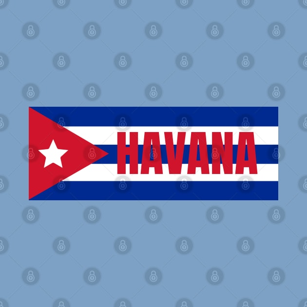 Havana City in Cuban Flag by aybe7elf