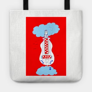 Hurdy-gurdy Polka Dot Head in the Clouds Tote