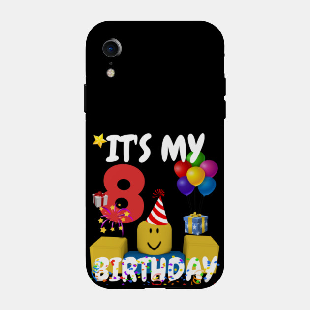 Roblox Noob Birthday Boy It S My 8th Birthday Fun 8 Years Old Gift Roblox Phone Case Teepublic - roblox quarantine noob 2020 roblox phone case teepublic