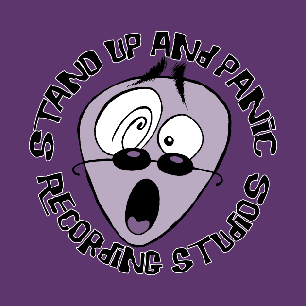 Stand Up & Panic Recording Studios (Prestonized version) logo by Perry & Den Merch