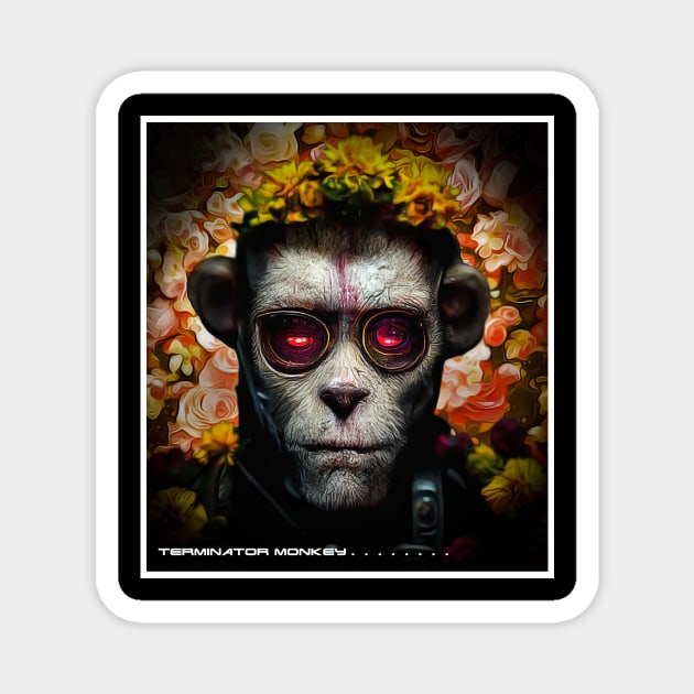 terminator monkey Magnet by ElArrogante