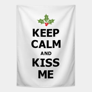 Mistletoe Kiss Funny Tapestry