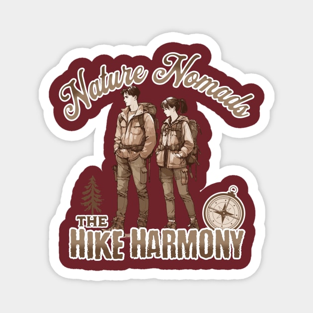 Nature Nomads, The Hike Harmony, Hiking Magnet by Vinokurio