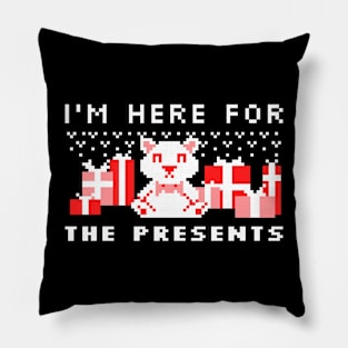 I'm Here For The Presents- Ugly Christmas Design Pillow