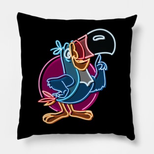 Toucan sam neon style bg Pillow