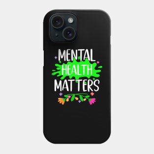 Support Squad Mental Health Awareness Lime Green Ribbon Phone Case