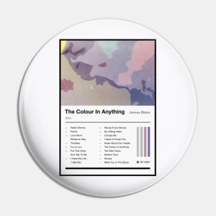 The Colour in Anything Tracklist Pin