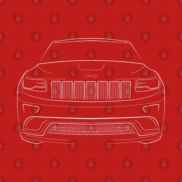 Jeep Grand Cherokee WK2 - front stencil, white by mal_photography