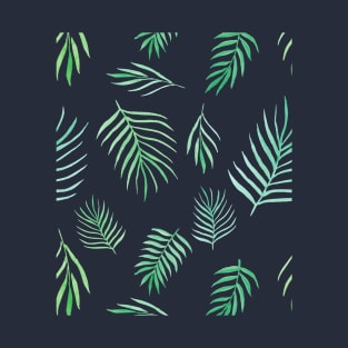 Watercolor Green Palm Leaves T-Shirt