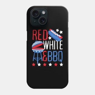 Red White and BBQ USA Holiday Barbeque Phone Case