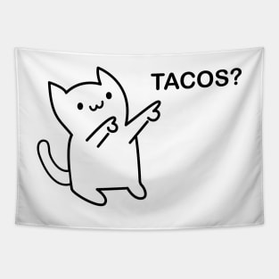 Tacos? Kitty Cat Tapestry