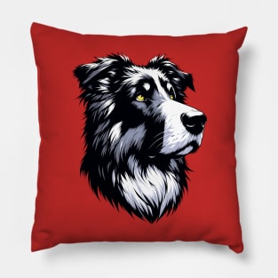 Stunning and Cool Berger Picard Monochrome and Gold Portrait for Father's Day Pillow
